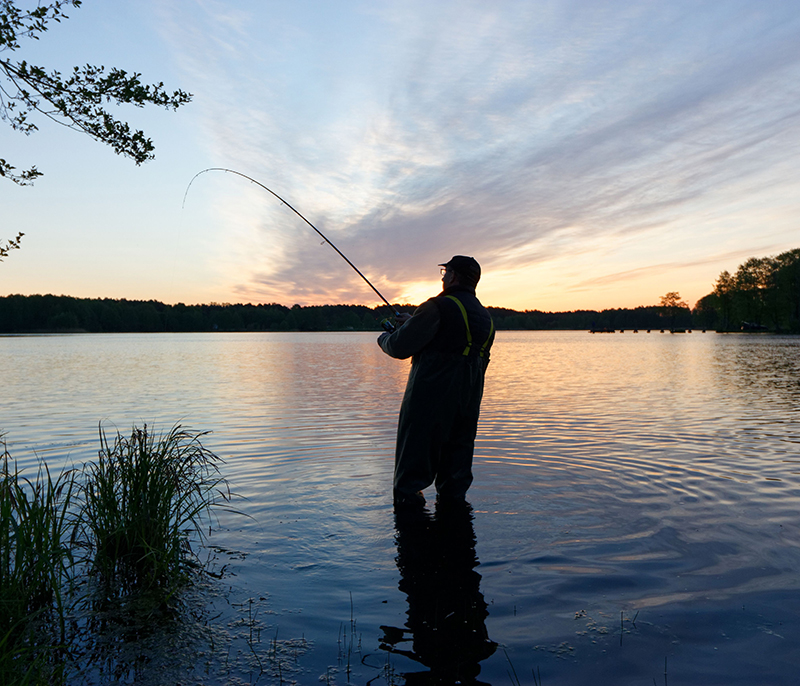 Activité pêche au lac des Settons depuis le camping en Bourgogne l’Hermitage de Chevigny